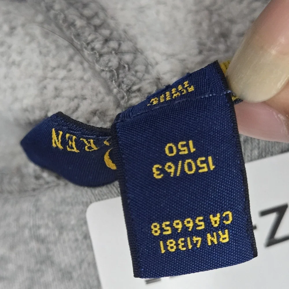 Polo Ralph Lauren Boys Activewear Pants M Gray Embroidered Sweatpants READ